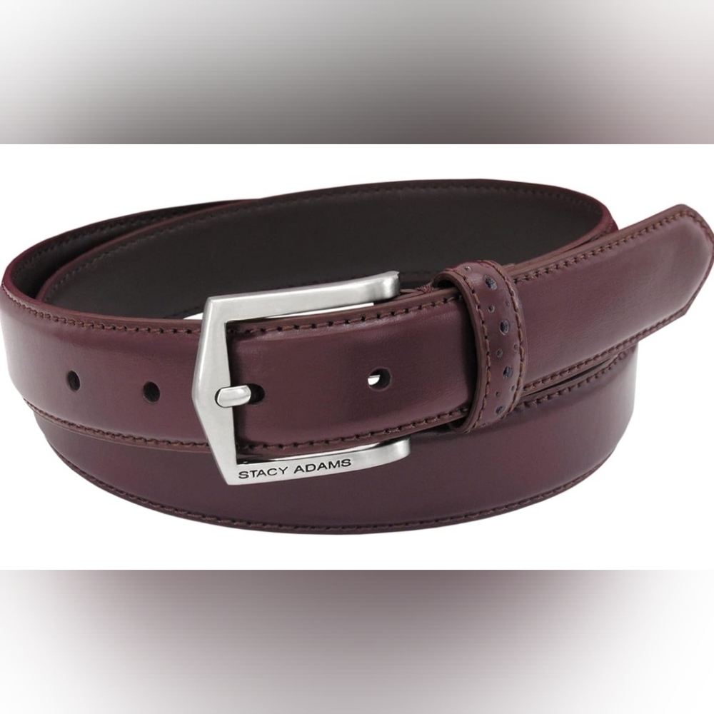 Stacy Adam's designer mens pinseal leather belt- Sz 44- NWT